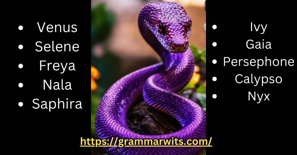 Names Based on Real Snake Species and Nature 🌍
