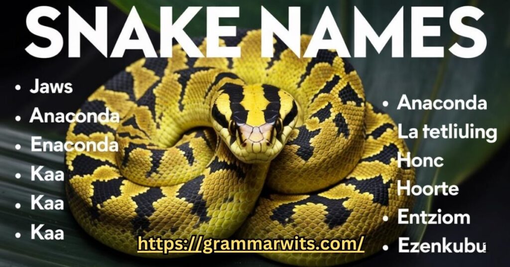 Snake names