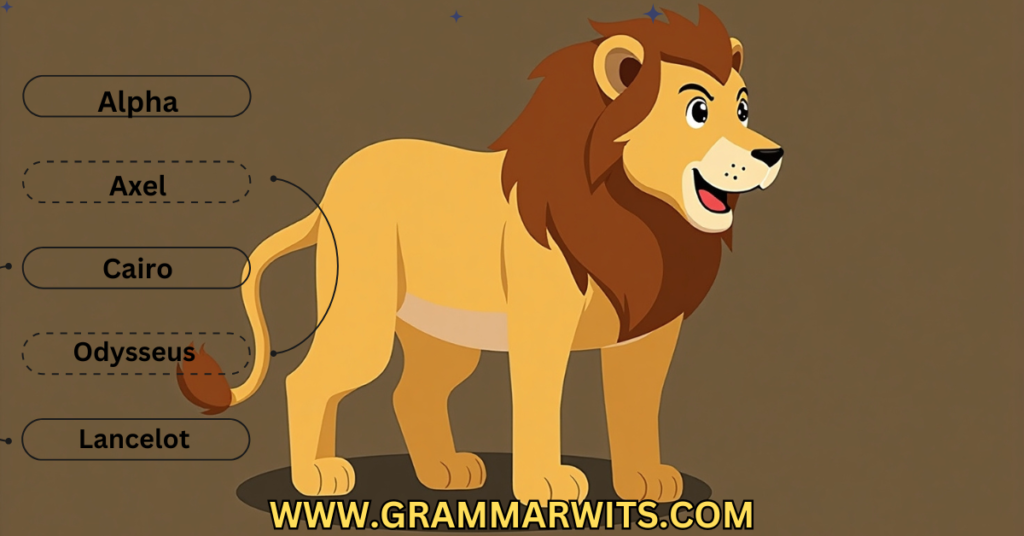Majestic Male Lion Names