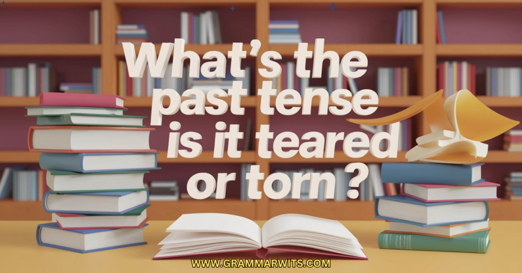 Common Phrases and Idioms
past tense of tear tore teared or torn