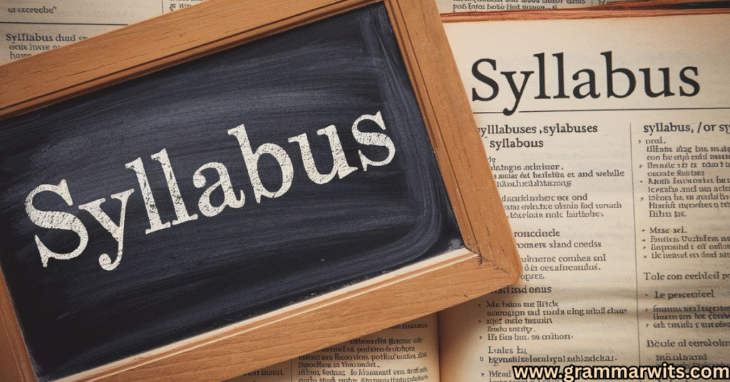 What’s the Plural of Syllabus? Syllabuses or Syllabi?