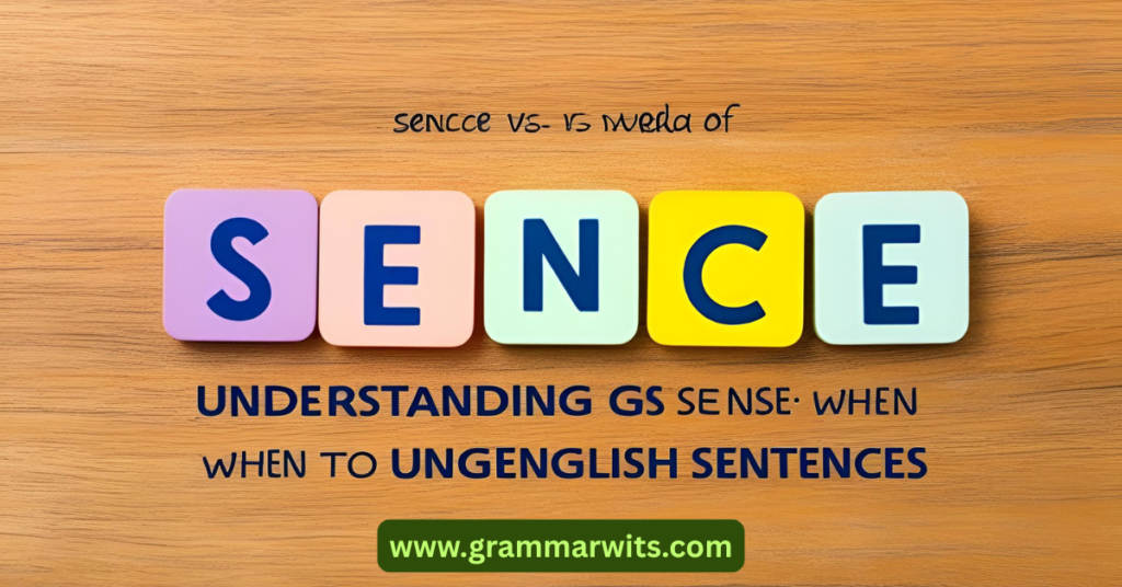 Compound Forms and Related Terms
Since vs Sense When to Use Each Word
