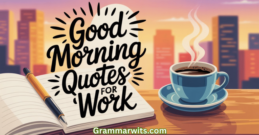50+ Motivational Good Morning Quotes for Work