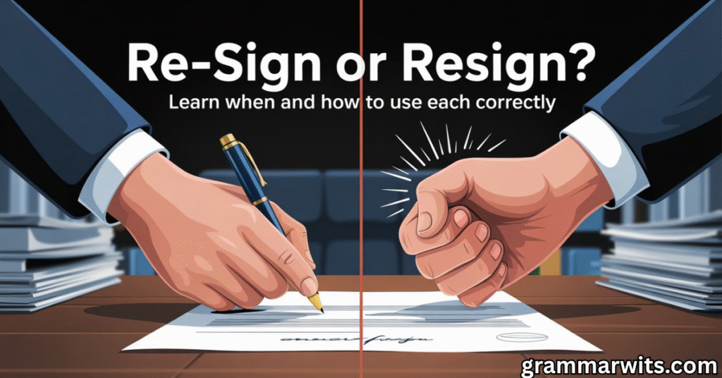 Re-sign or Resign? Learn When and How to Use Each Correctly