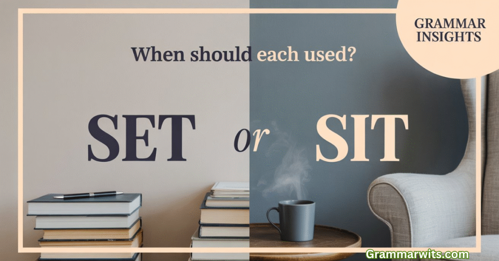 Set or Sit: When Should each be Used?