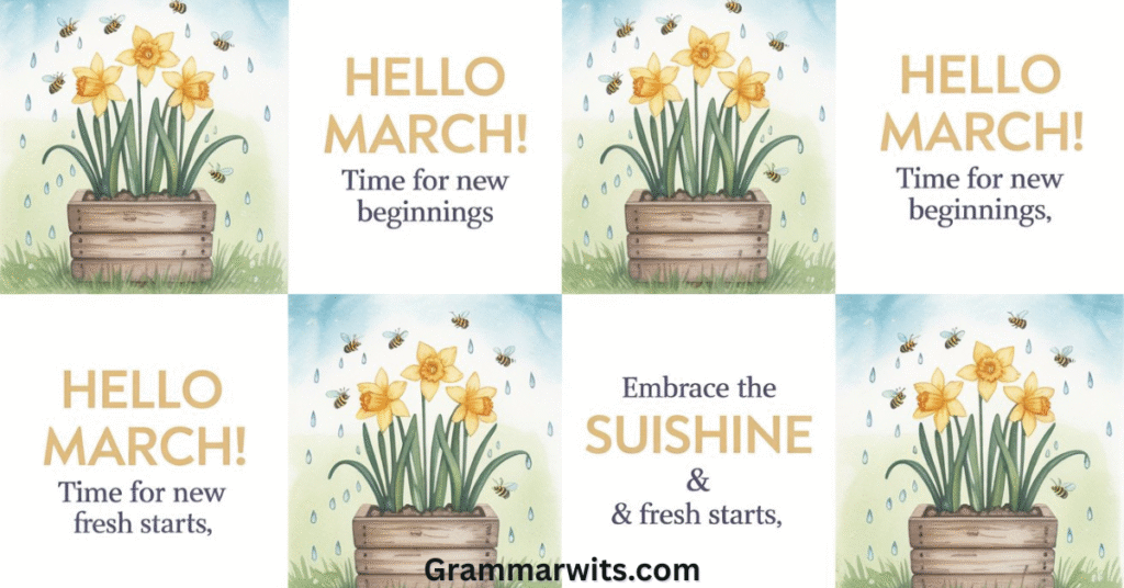 Social Media-Ready March Welcome Captions