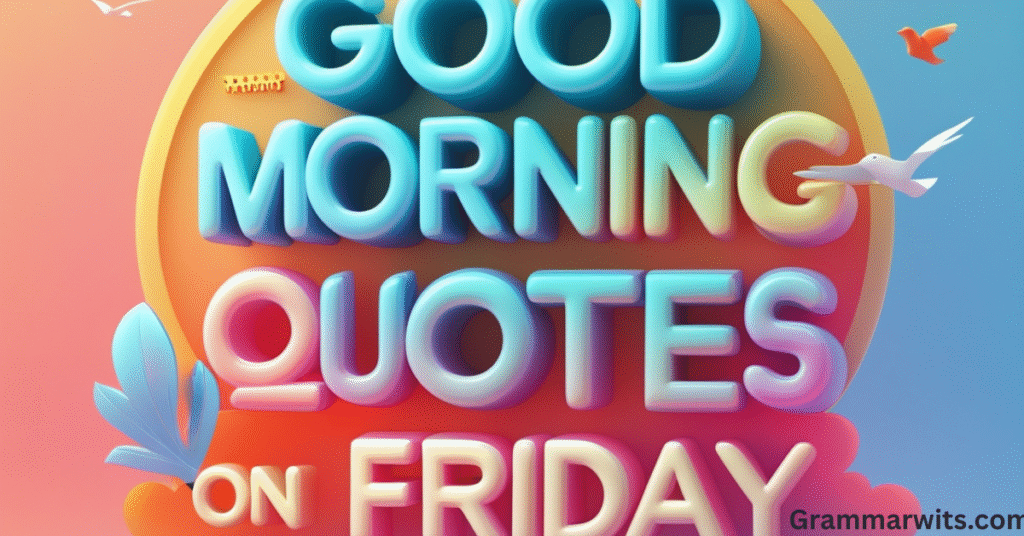 Creating Your Own Signature Friday Morning Quote Style