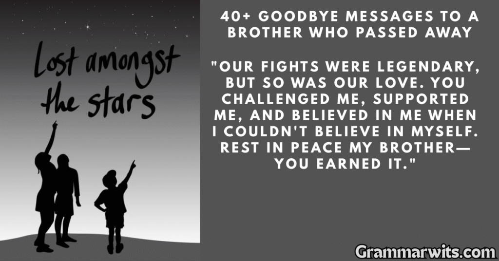 40+ Goodbye Messages to a Brother Who Passed Away
