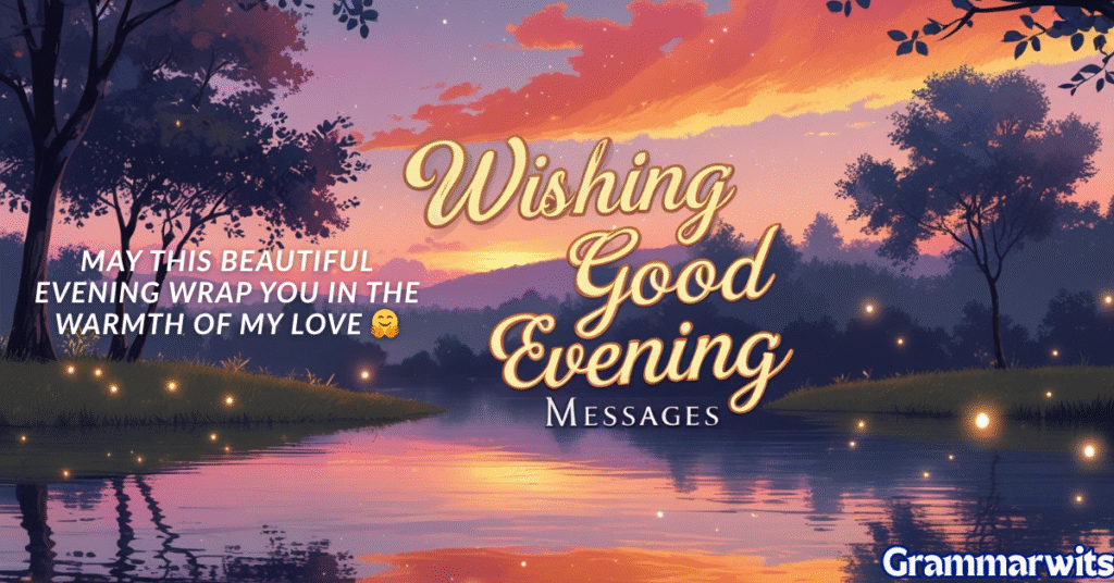 Seasonal Good Evening Messages
romantic good evening messages, positive evening vibes, short evening wishes, creative evening quotes,